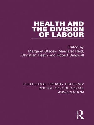 cover image of Health and the Division of Labour